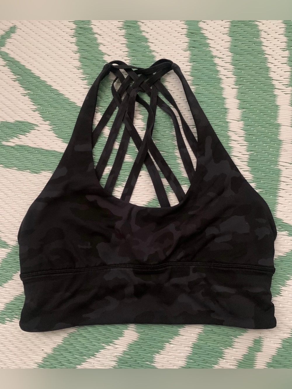 lululemon camo print sports bra